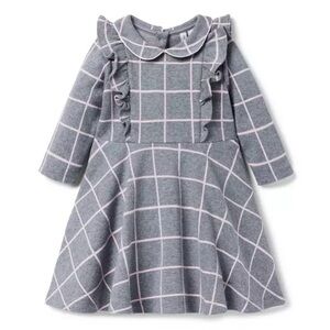 Janie and Jack Windowpane Ruffle Jacquard‎ Dress Size 12-18mos